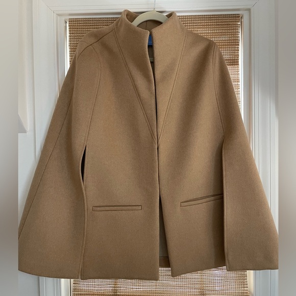 Alice Walk Camel Tan Cape Jacket Medium M - Picture 3 of 4